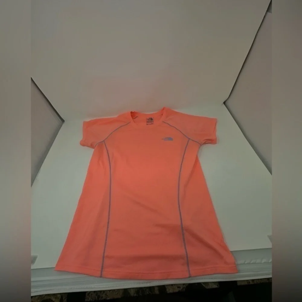 The North Face‎ women’s  short Sleeve Top Tee pink orange flash dry xSmall - Picture 3 of 7